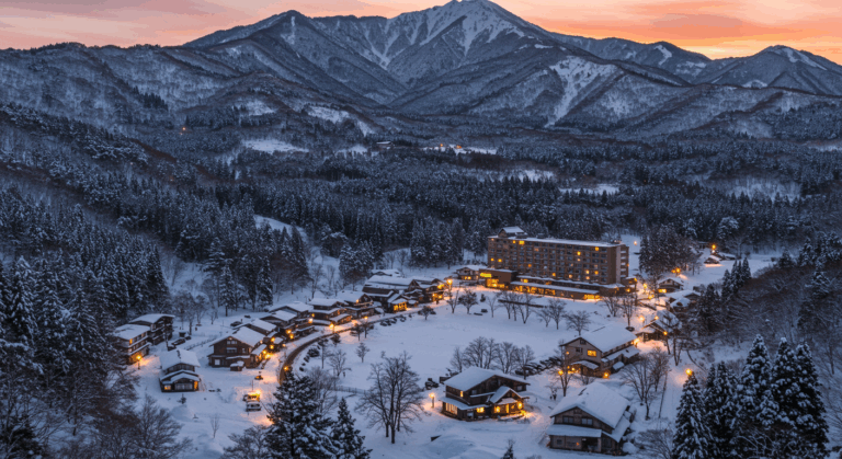 Winter resort illustration for SUMOTORI Development